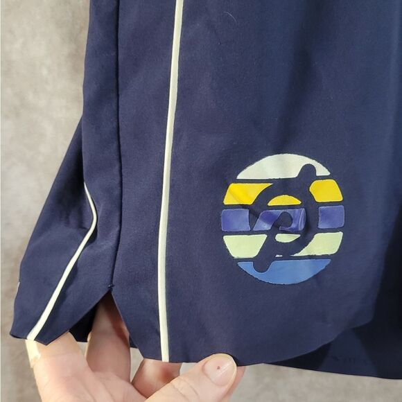 Peloton Blue Athletic Shorts with White Trim Sixw XL - Picture 2 of 10